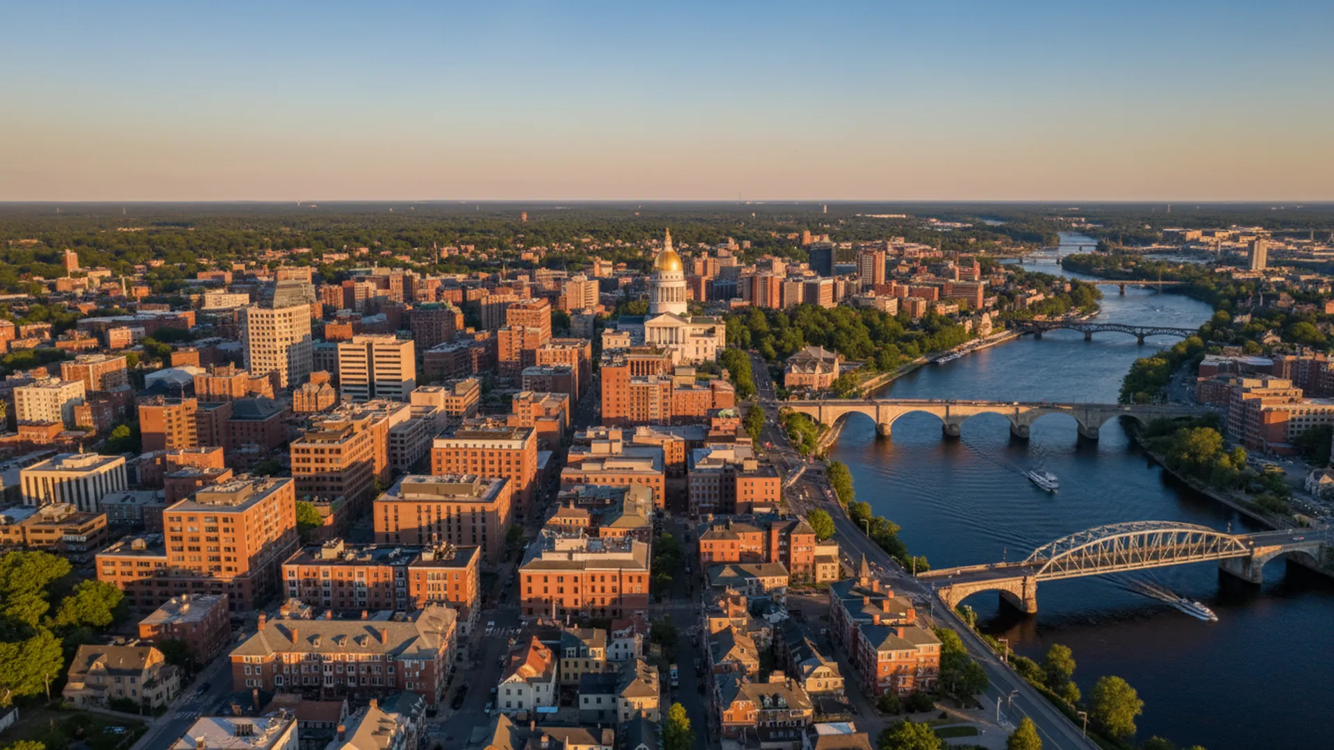 Geothermal contractors in Augusta, Maine — Augusta, Maine cityscape for geothermal contractor directory
