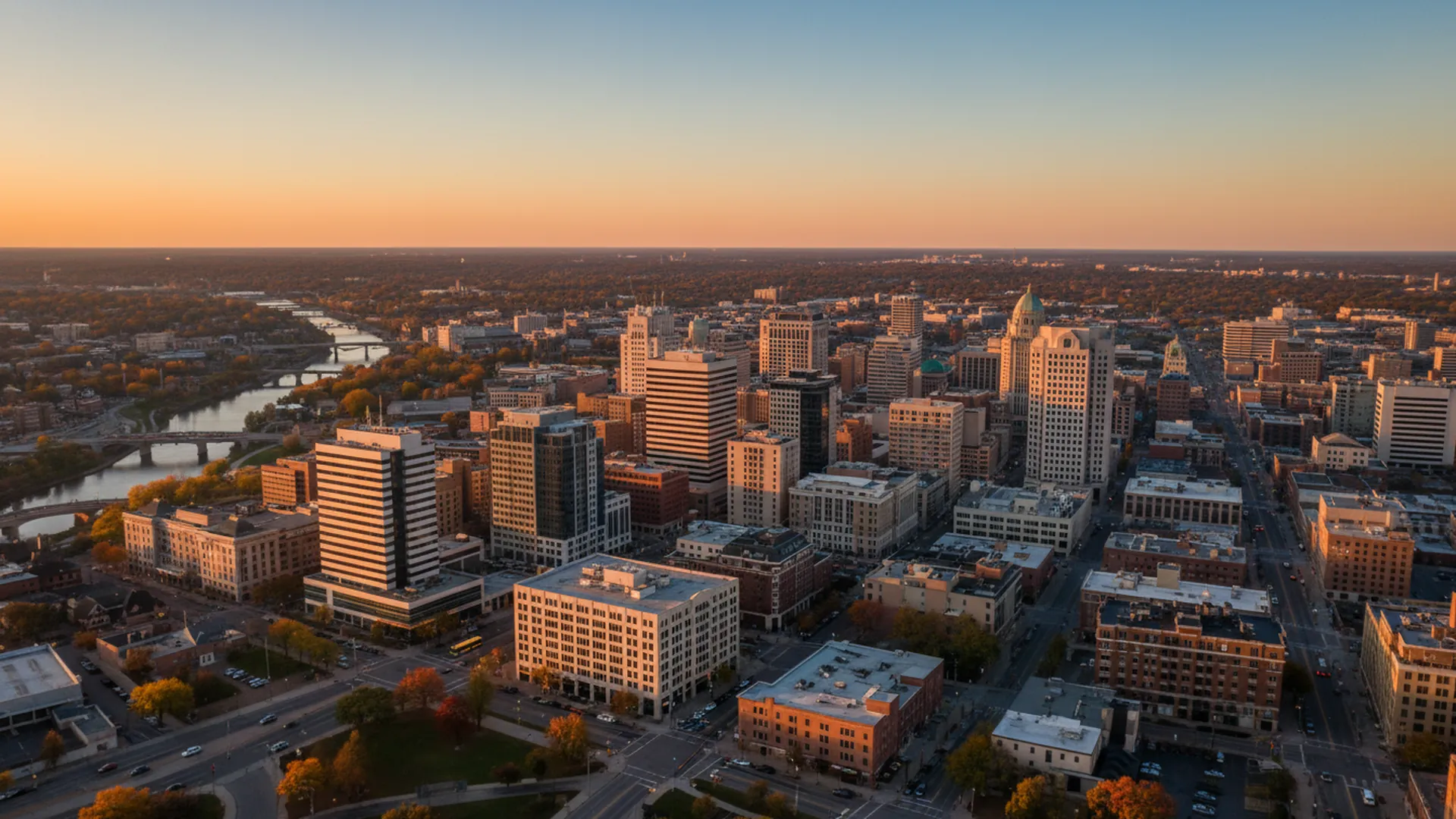 Geothermal contractors in Lansing, Michigan — Lansing, Michigan cityscape for geothermal contractor directory