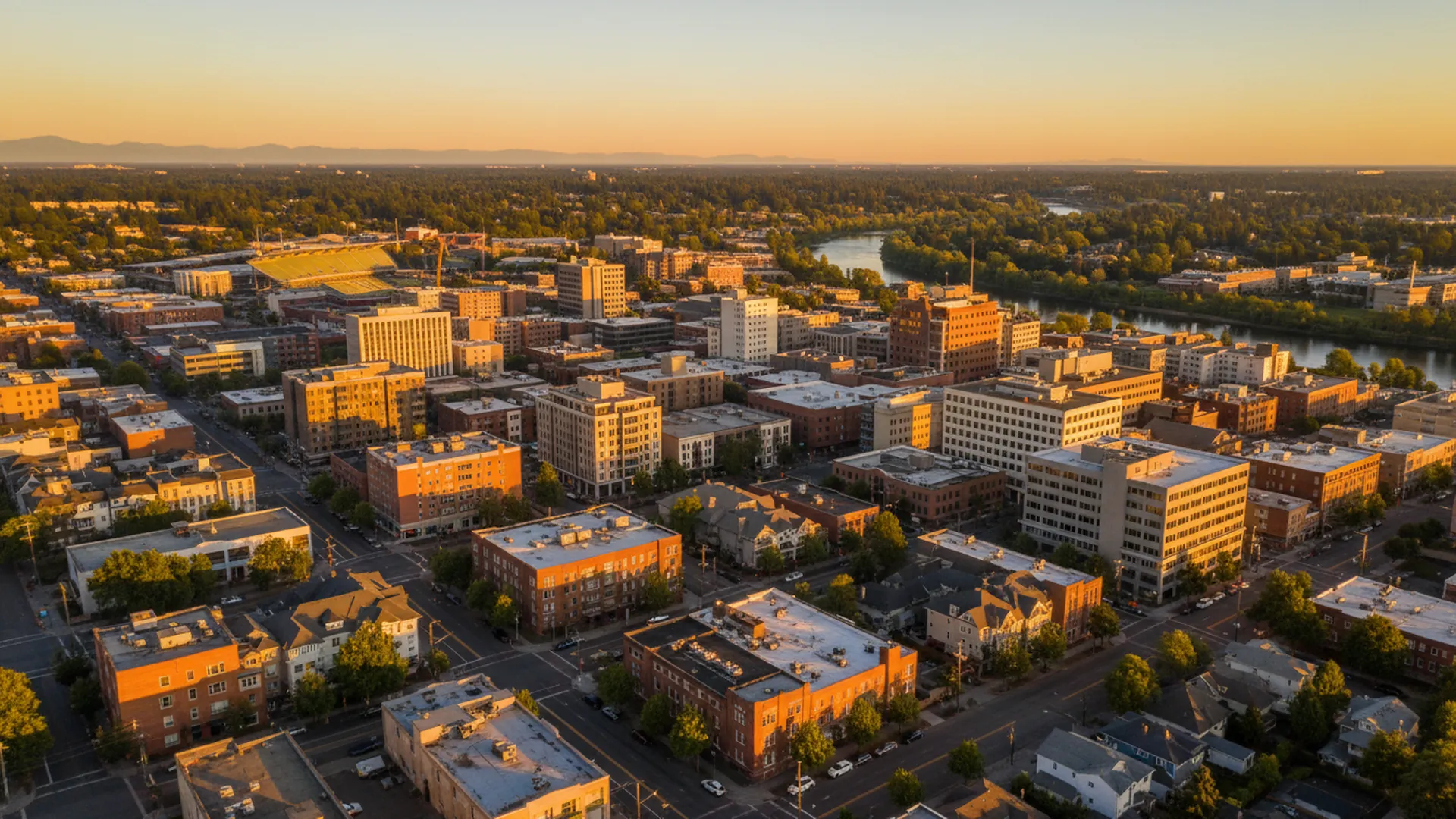 Geothermal contractors in Springfield, Oregon — Springfield, Oregon cityscape for geothermal contractor directory