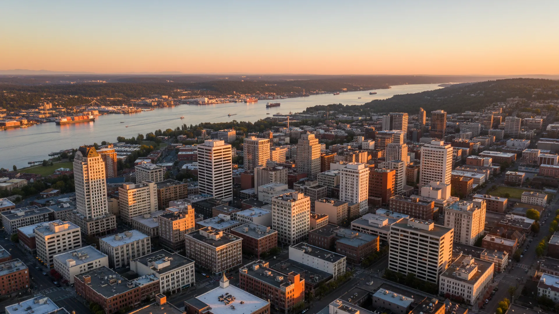 Geothermal contractors in Everett, Washington — Everett, Washington cityscape for geothermal contractor directory