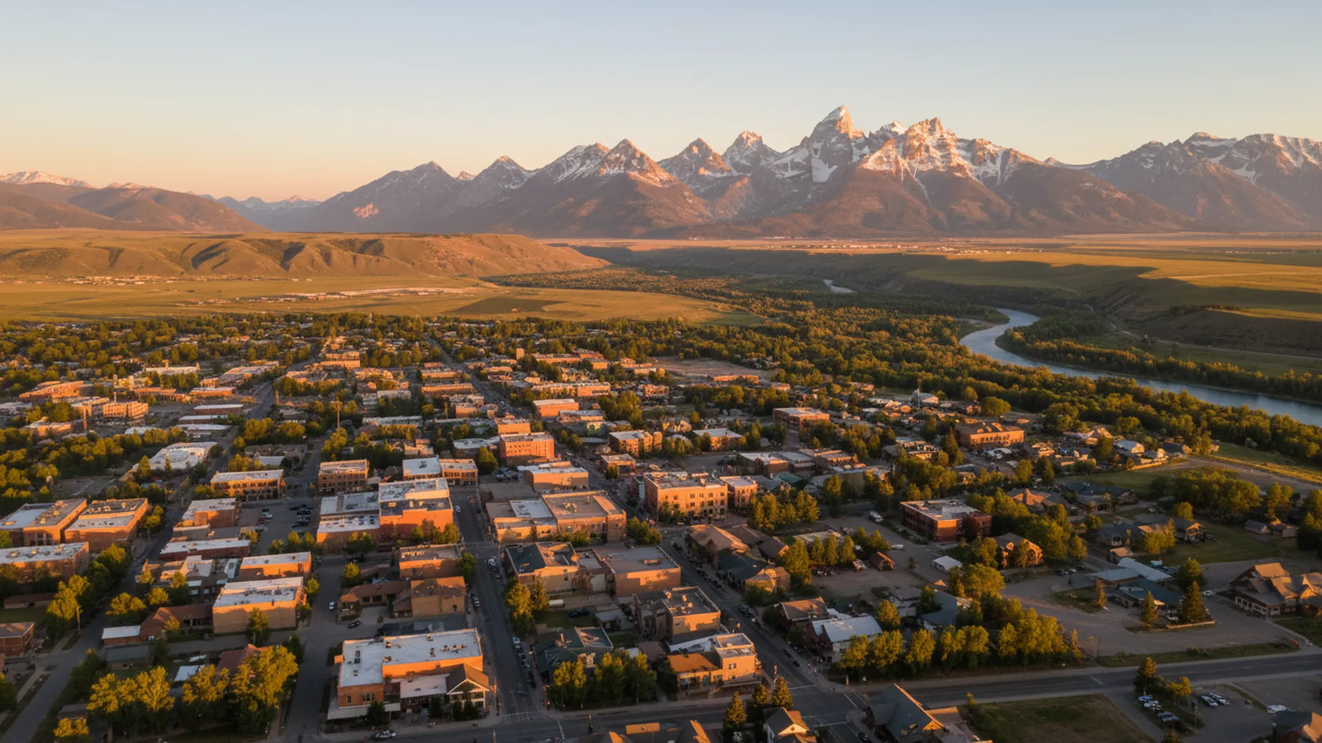 Geothermal contractors in Jackson, Wyoming — Jackson, Wyoming cityscape for geothermal contractor directory