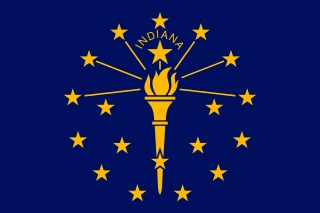 Official Indiana state flag — geothermal heating and cooling contractors in Indianapolis, Indiana