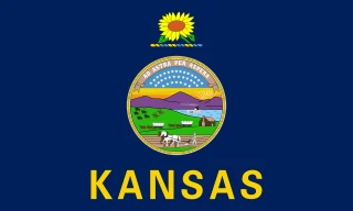 Official Kansas state flag — geothermal heating and cooling contractors in Holton, Kansas