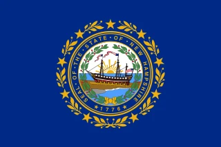 Official New Hampshire state flag — geothermal heating and cooling contractors in Tilton, New Hampshire