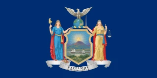 Official New York state flag — geothermal heating and cooling contractors in Rensselaer, New York