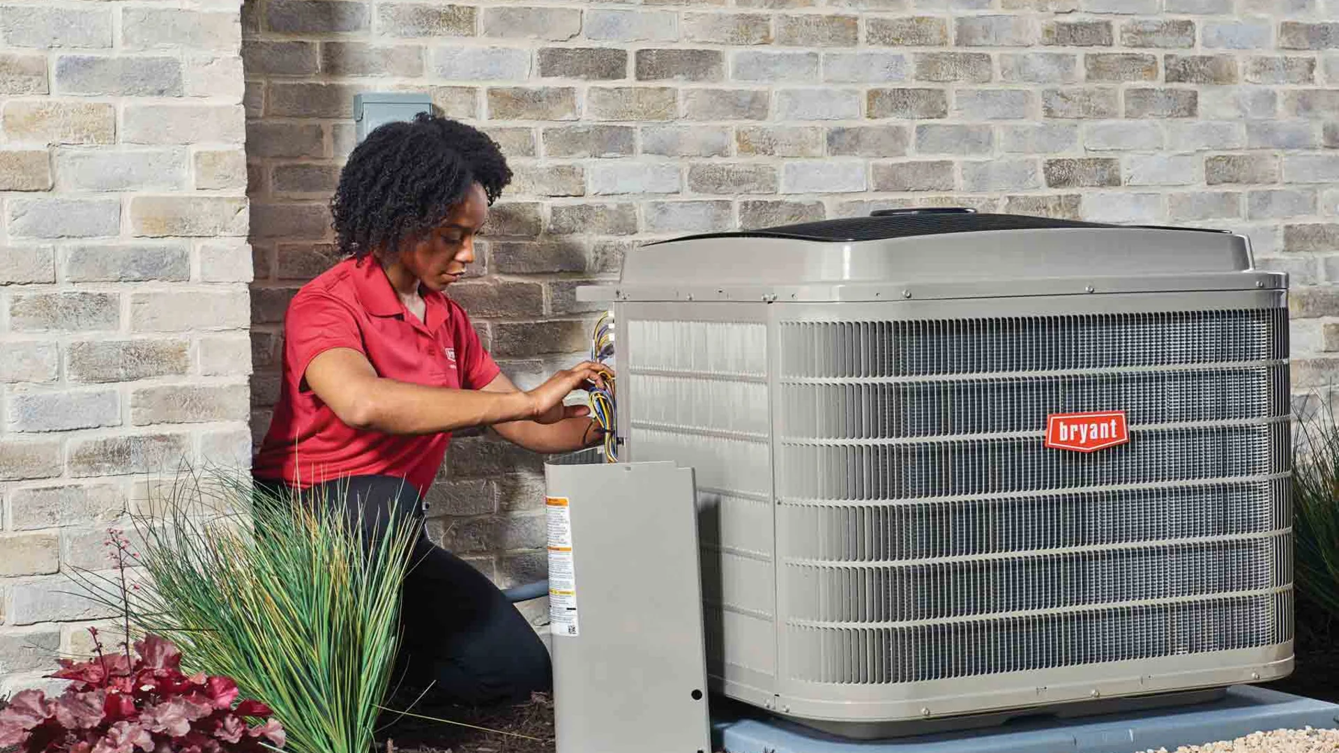 Bryant HVAC and heat pump system installed in a modern residential home