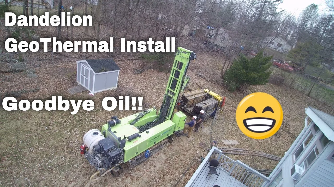 Dandelion Energy geothermal ground loop drilling and installation at a residential home