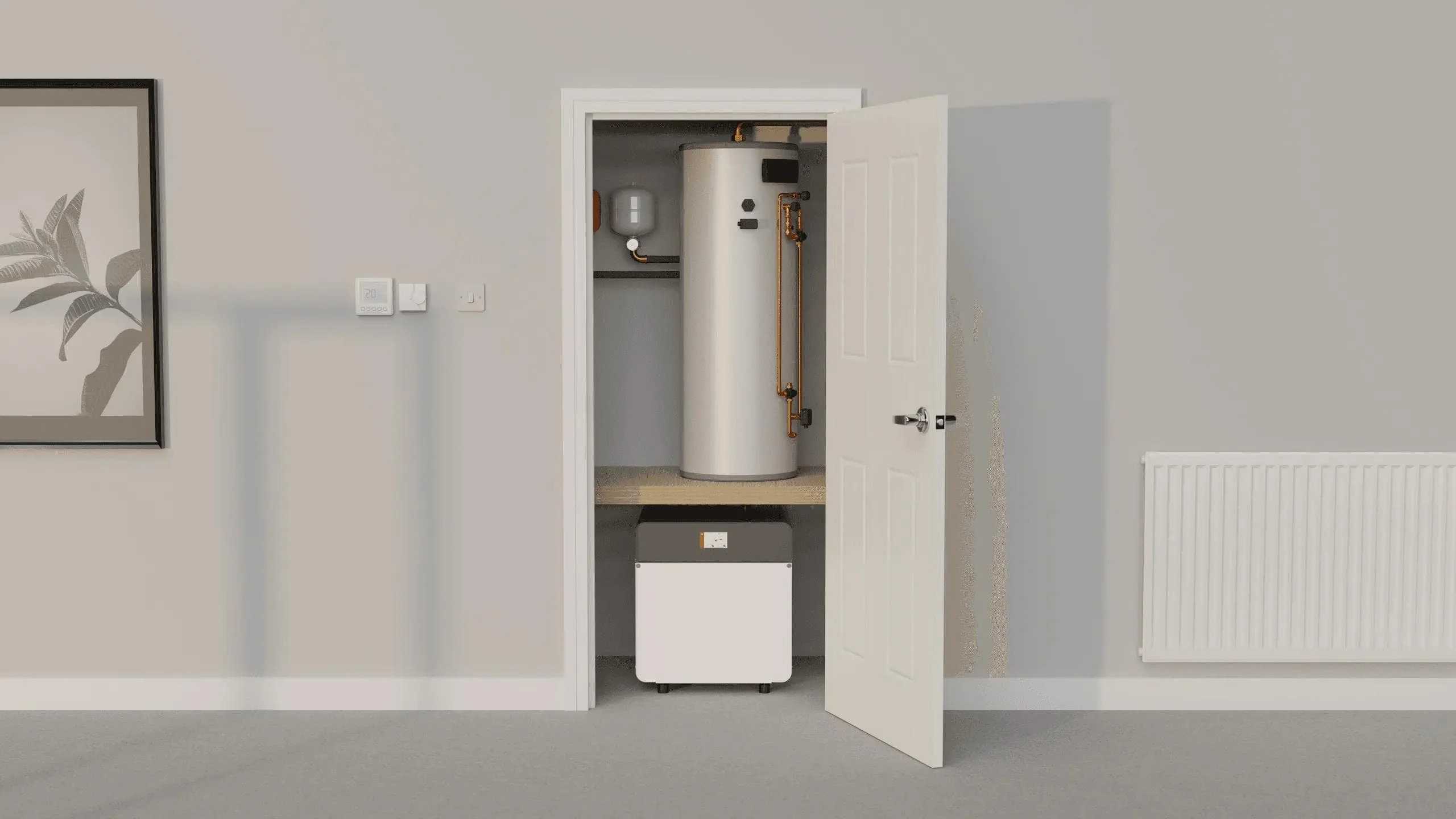 Kensa ground source heat pump compact unit for residential use