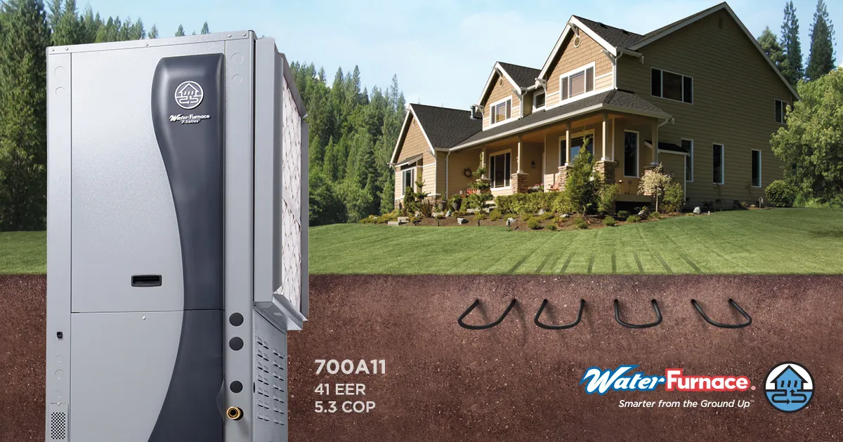 WaterFurnace geothermal heat pump system installed in residential home
