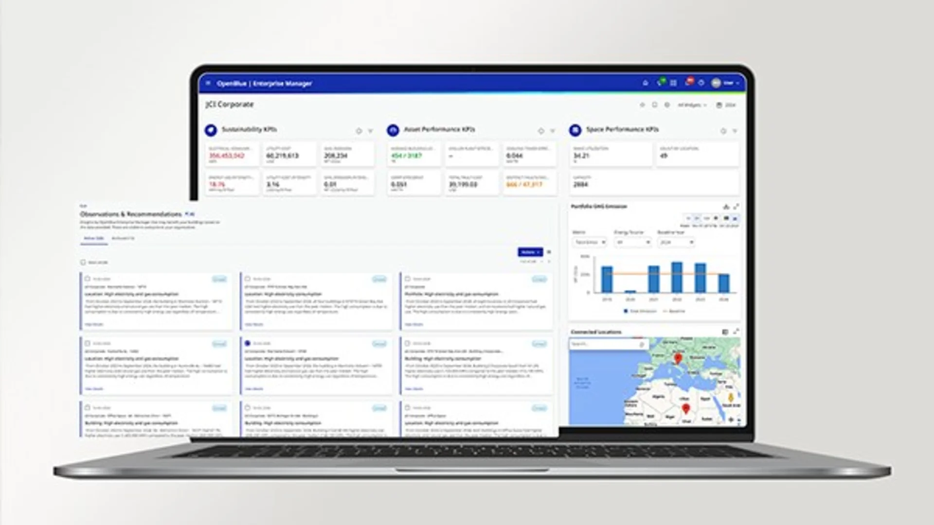 York Johnson Controls OpenBlue smart building management dashboard